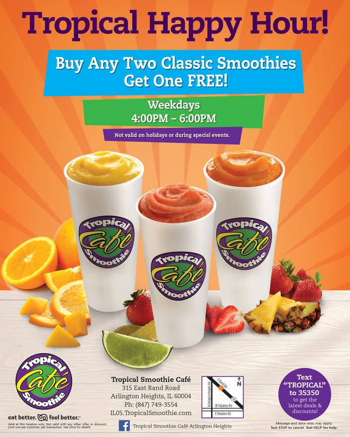 Tropical Smoothie Happy Hour!