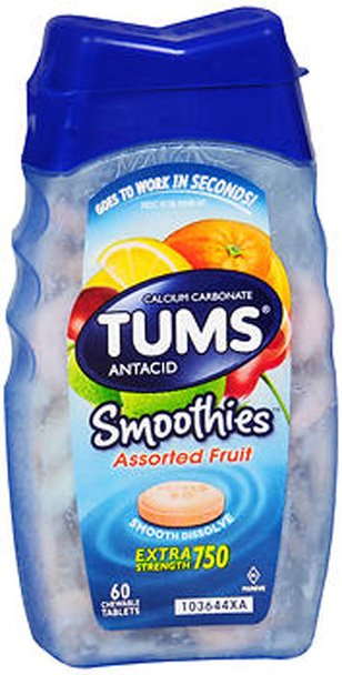 Tums Smoothies Extra Strength 750 Chewable Tablets ...