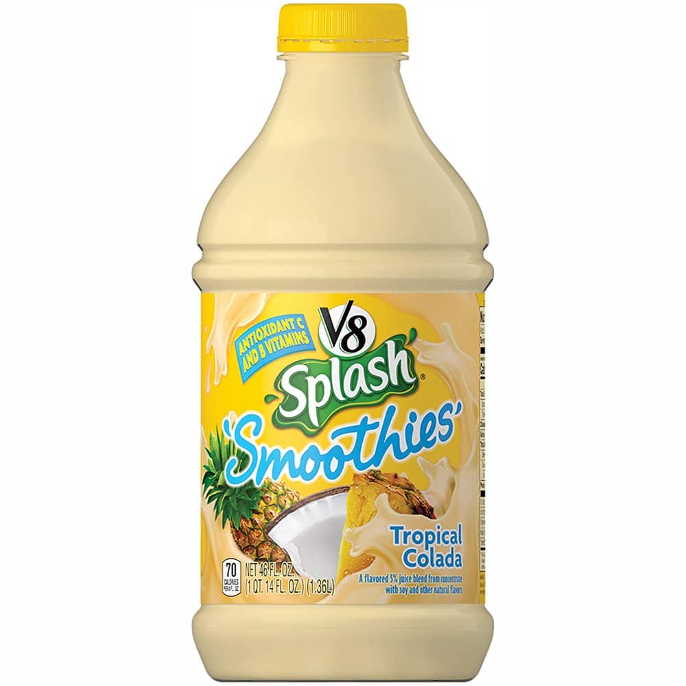 V8 Splash Smoothies Tropical Colada, 46 oz. Bottle (Pack of 6 ...