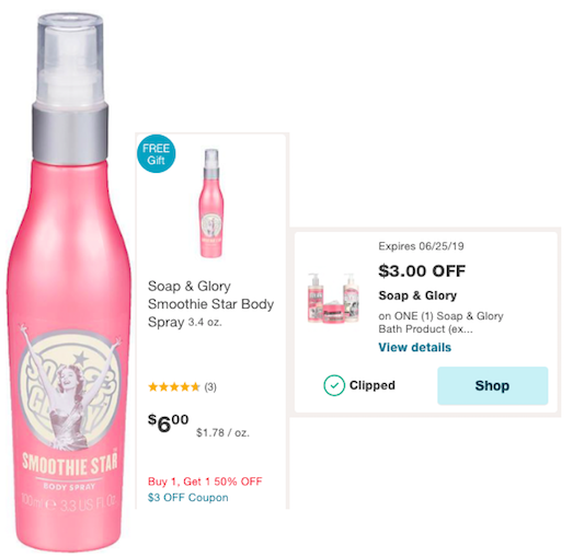 Walgreens: Soap &  Glory Smoothie Star Body Spray 3.4 oz ...