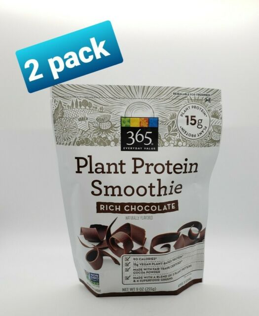 Whole Food 365 Plant Protein Smoothie Rich Chocolate 9 Oz ...